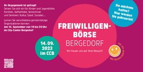 Postkarte Freiwilligenbörse 2023 mit Gewinnchance